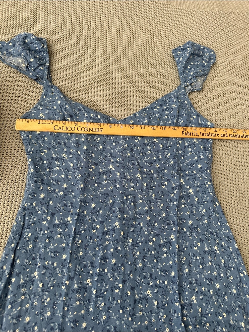 Reformation Baxley Dress in Blue Eve Size 10 - Picture 5 of 15